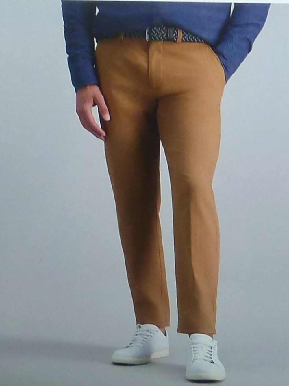 Haggar Modern Stretch Brown Dress Pants Mens Straight Fit Premium